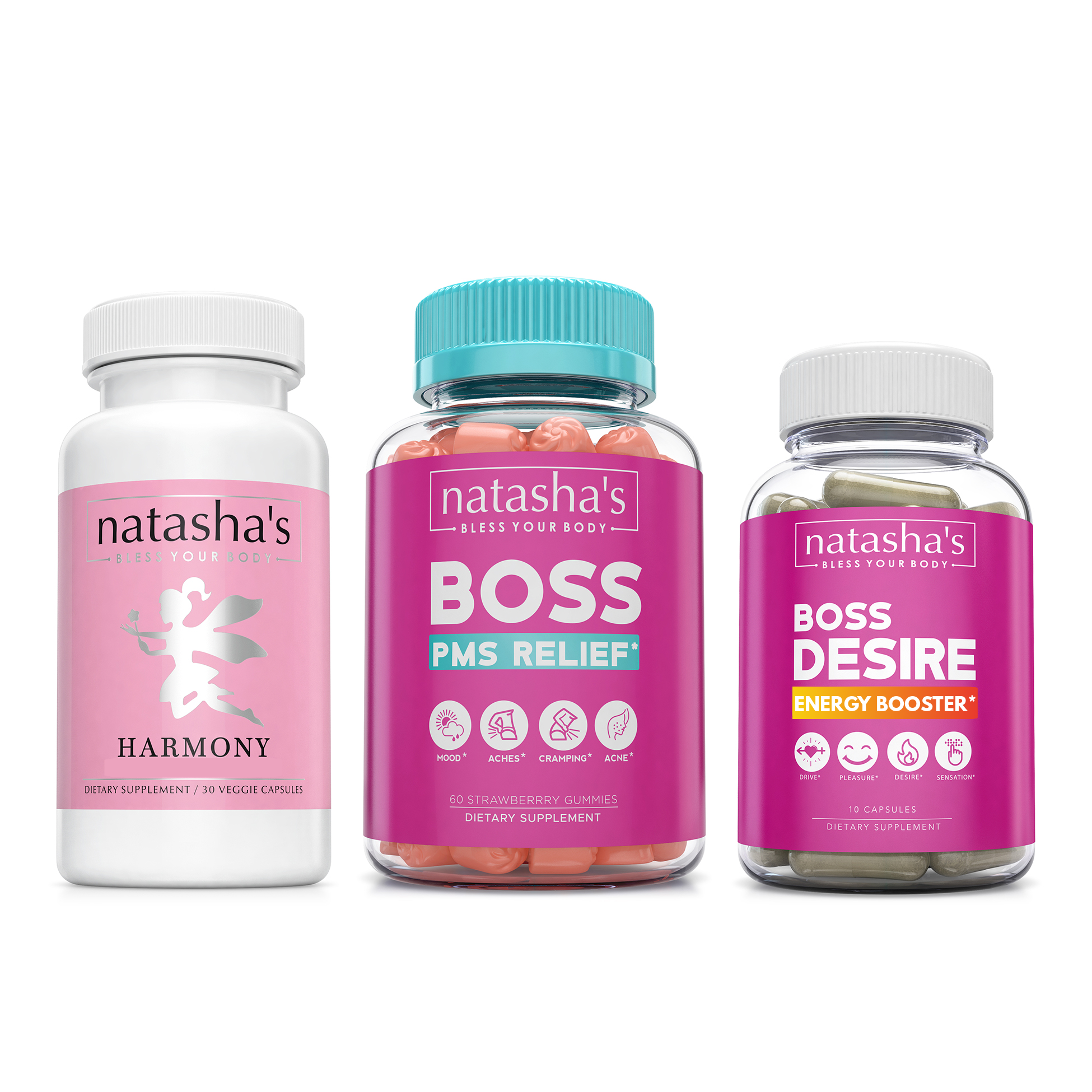 BALANCE STACK - Bundle & Save With Harmony, Boss PMS Relief, Desire Energy Power Pack.